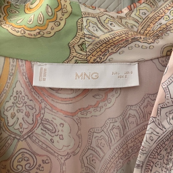 Mango Pastel Paisley Long Sleeve Dress - Picture 5 of 5